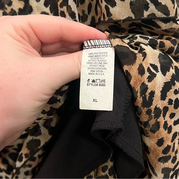 Kiwi - Leopard Print Tiered Strapless Dress - Picture 4 of 5